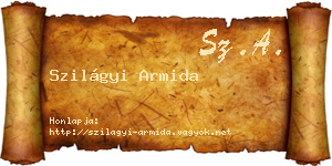 Szilágyi Armida névjegykártya